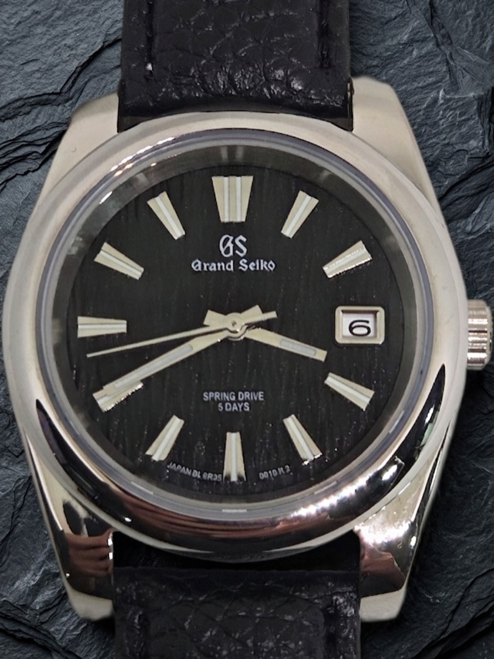 Custom 39mm Automatic Grand Seiko Mod Watch NH35 Black Bark Dial